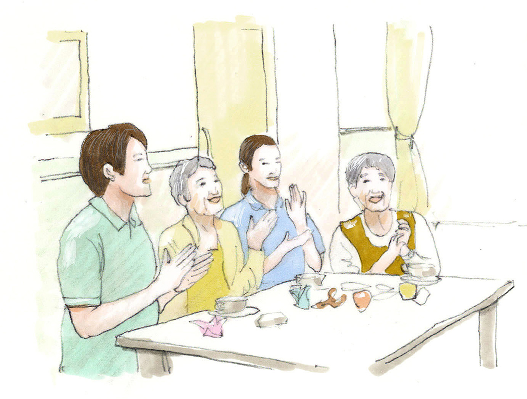 談笑しているイラスト