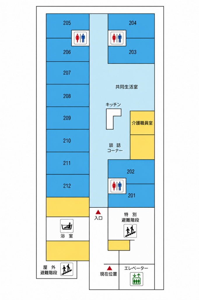 フロア見取り図　２Ｆ